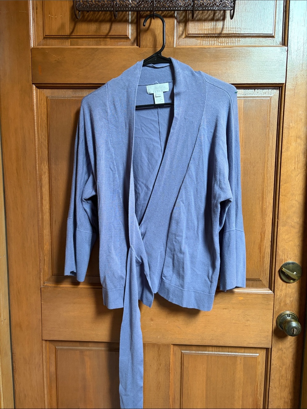 Soft Surroundings Lavender Tie-Front Wrap Cardigan Size XL
